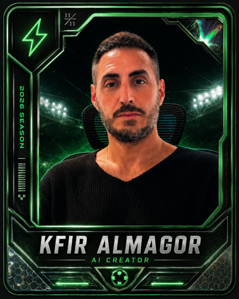 Kfir Almagor — AdArena AI Creator trading card