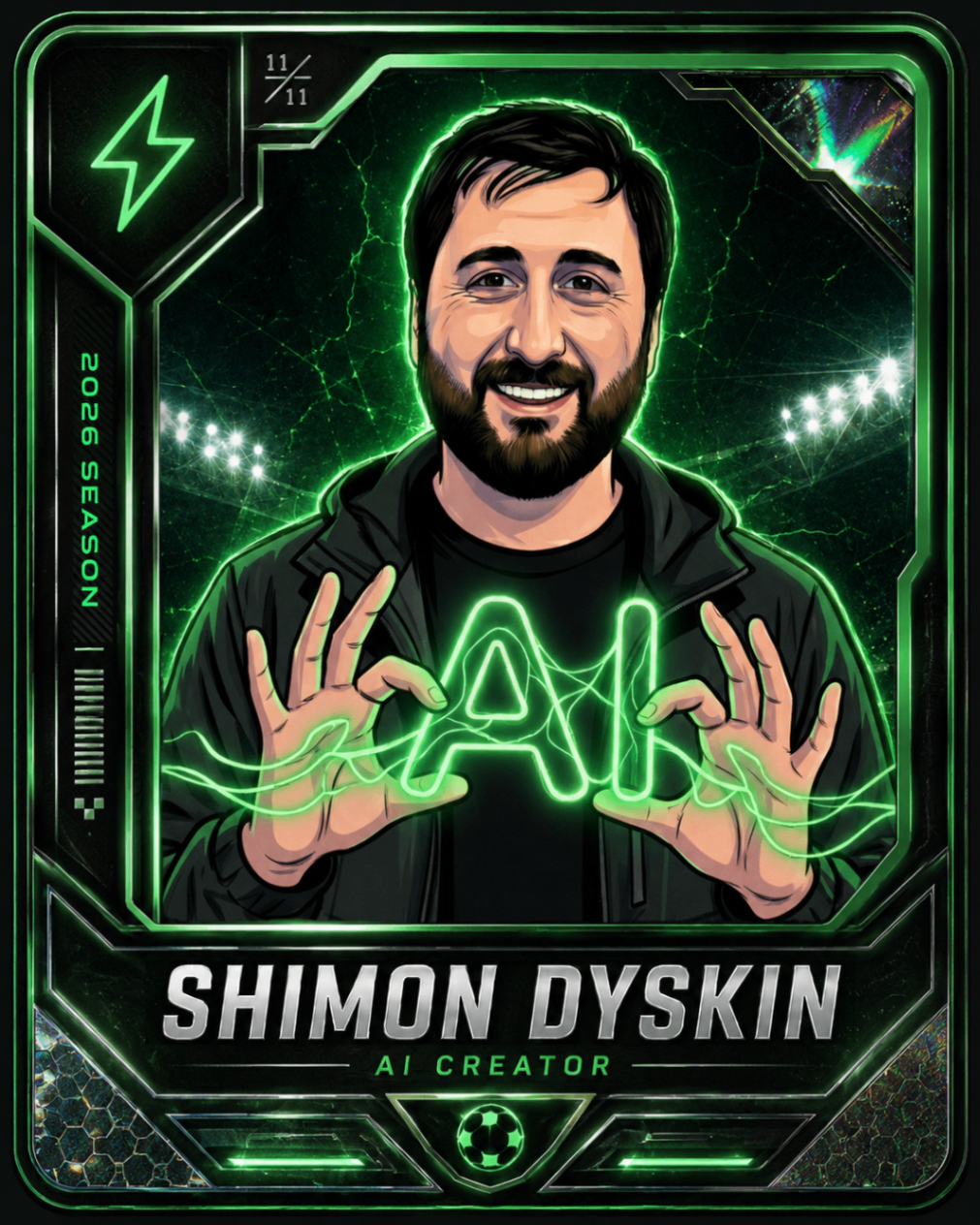 Shimon Dyskin — AdArena AI Creator trading card