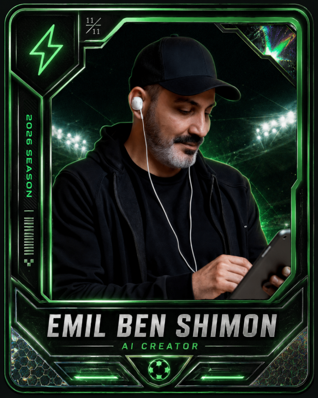 Emil Ben Shimon — AdArena AI Creator trading card