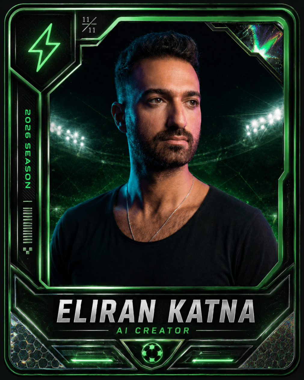 Eliran Katna — AdArena AI Creator trading card