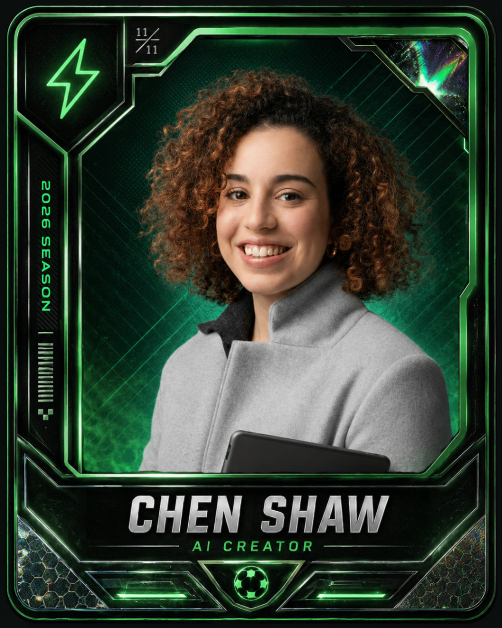 Chen Shaw — AdArena AI Creator trading card