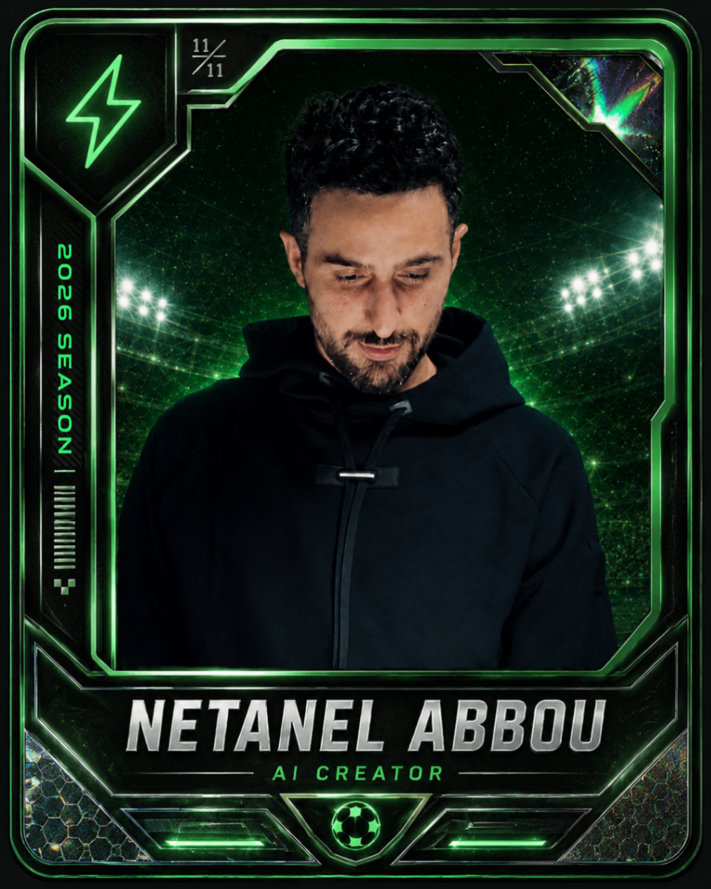 Netanel Abbou — AdArena AI Creator trading card