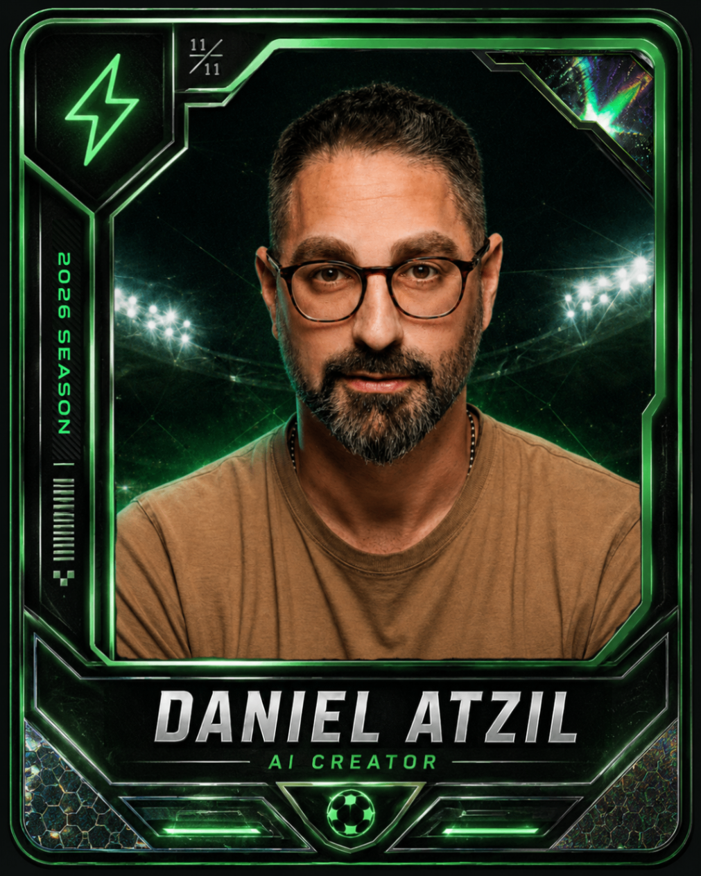 Daniel Atzil — AdArena AI Creator trading card